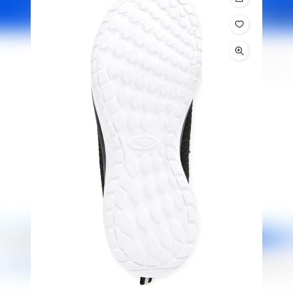 Women's Bungee ATHLETIC Slip-on Sneakers Knit SIZE 9 Wide BLACK WHITE - Picture 8 of 13